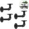 NEX™ Black Industrial Pipe Wall Shelf Brackets, 4ct.